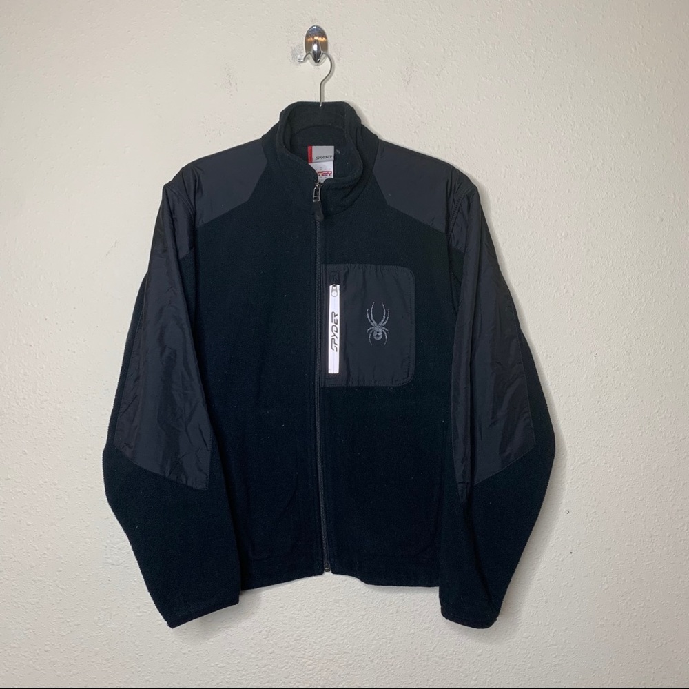 Spyder Black Full Zip Fleece Jacket